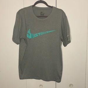 Grey Nike dri-fit top